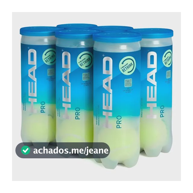Kit Bola De Tênis  Head Pro - 6 Tubos 18 Bolas Amarelas Pro Amarelo