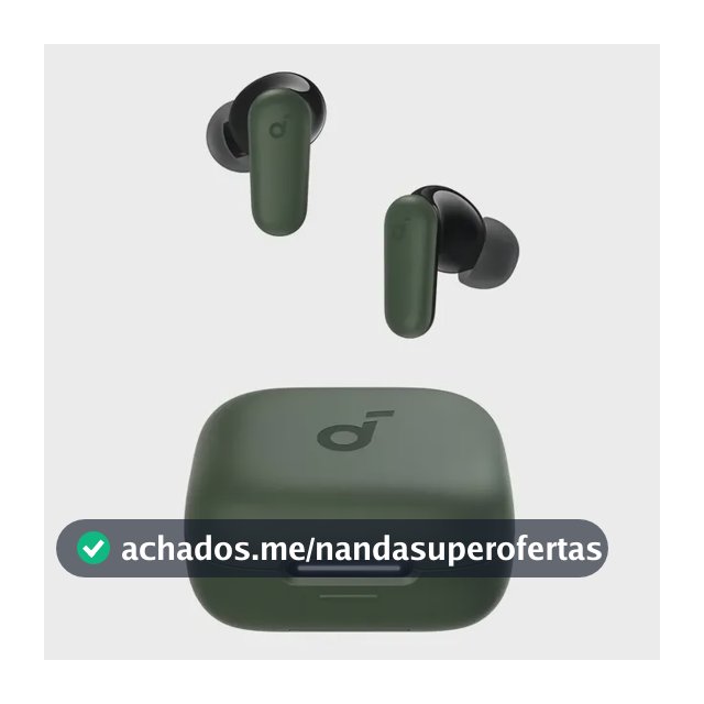 Fone de Ouvido Bluetooth 5.4 soundcore P30i da Anker, Cancelamento de Ruído Adaptativo, Graves Poderosos, 45H de Reprodução, Estojo 2-em-1 com Suporte para Celular, IP54, Fone sem fio TWS, Verde