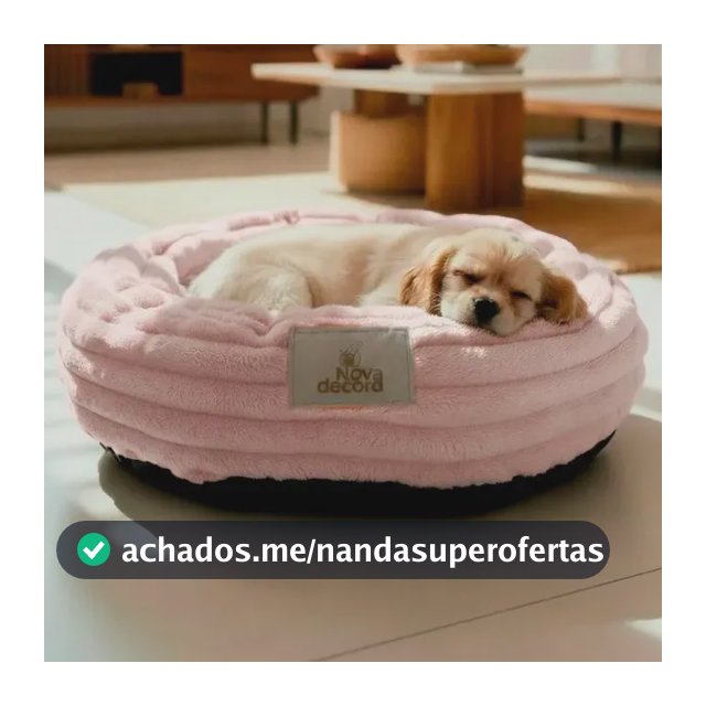 Cama Cachorro Gato Nuvem Ninho Caminha Pet Redonda 50cm Cor Rose