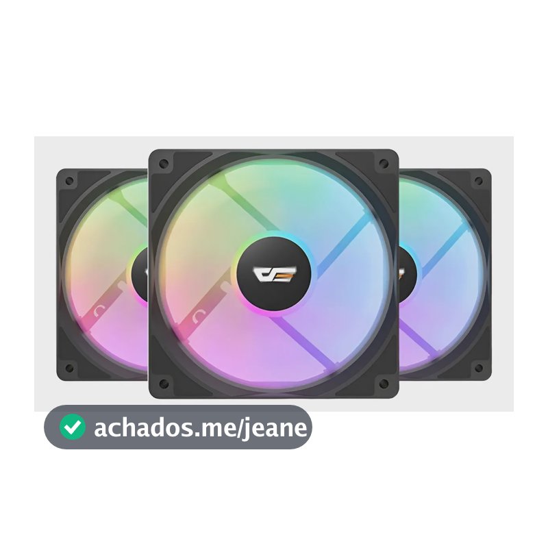 Kit Ventoinhas Aigo Darkflash Cl12, Rainbow, 3x120mm, Preto