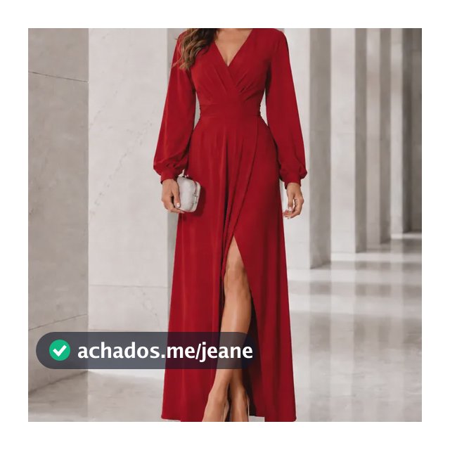 Vestido Longo Transpassado Festa Madrinha Casamento Decote V