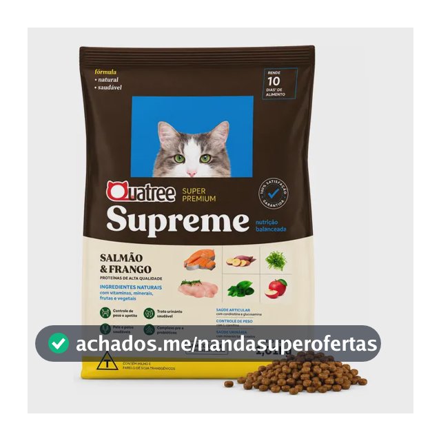 Ração Quatree Supreme Gato Castrado Sênior 7+ 1kg
