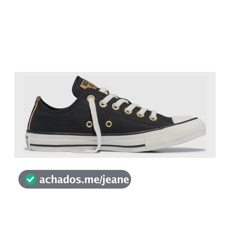 Tênis Converse Feminino Taylor Ct3431 Curto T Preto/ouro Enferrujado/amendoa Liso 37 Br