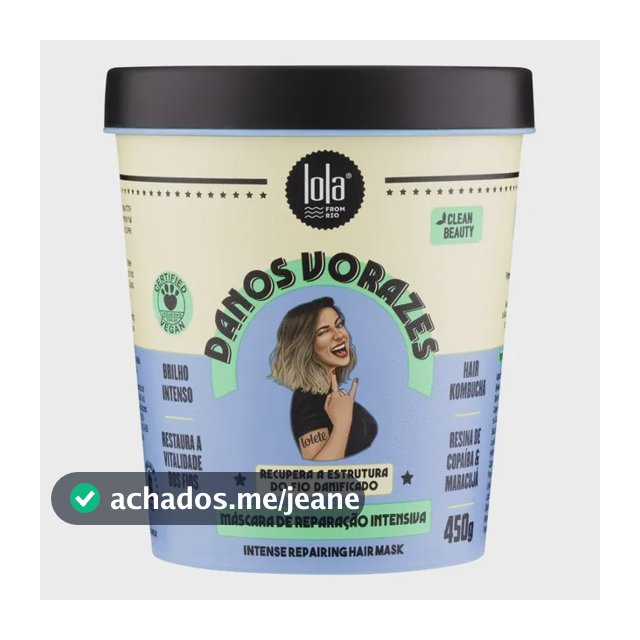 Danos Vorazes Máscara de Tratamento Capilar Reparação 450gr - Lola From Rio
