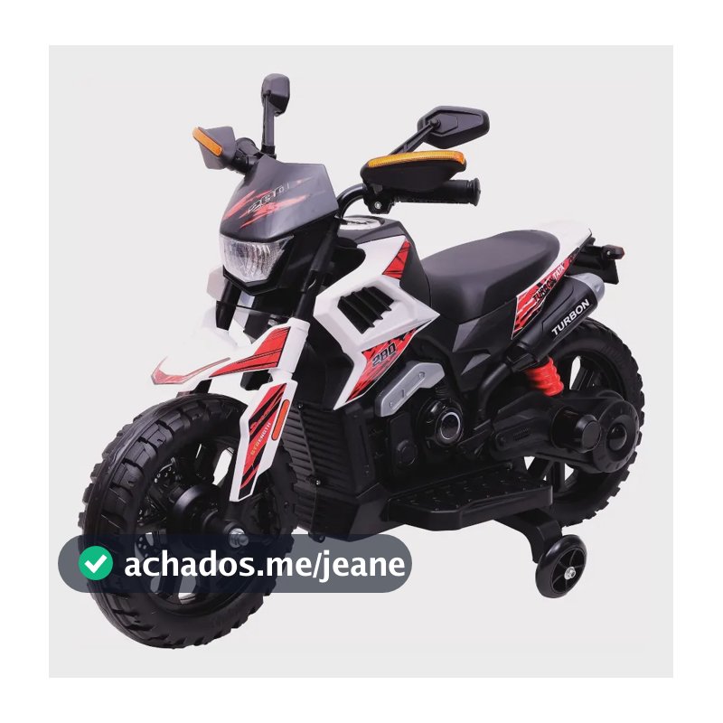 Moto Elétrica Infantil Turbon Com Rodinhas Branco Zippy Toys 127/220v