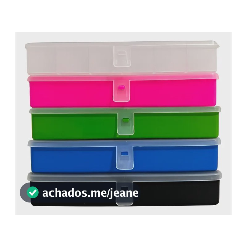 Kit 2 Caixas Organizadora Para Iscas Pesca 9 Divisórias Azul