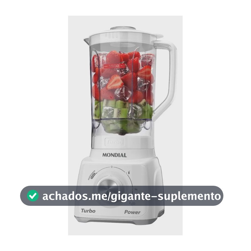 Liquidificador Turbo Power Mondial 550W L-99 WG