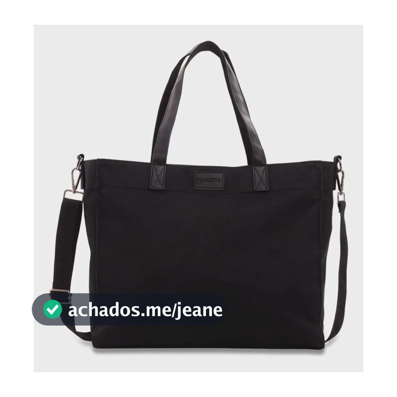 Bolsa Tote Daily Clear Gocase - Leve, Moderna E Minimalista Cor Preto