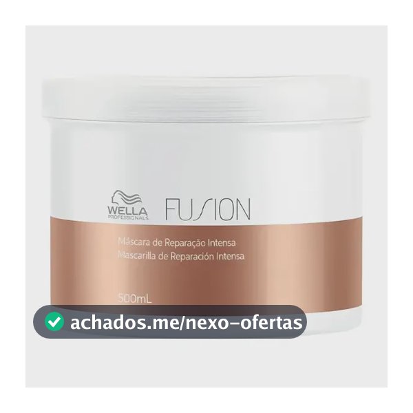 Máscara Wella Fusion Reconstrutora 500ml Cabelo Forte e Revitalizado