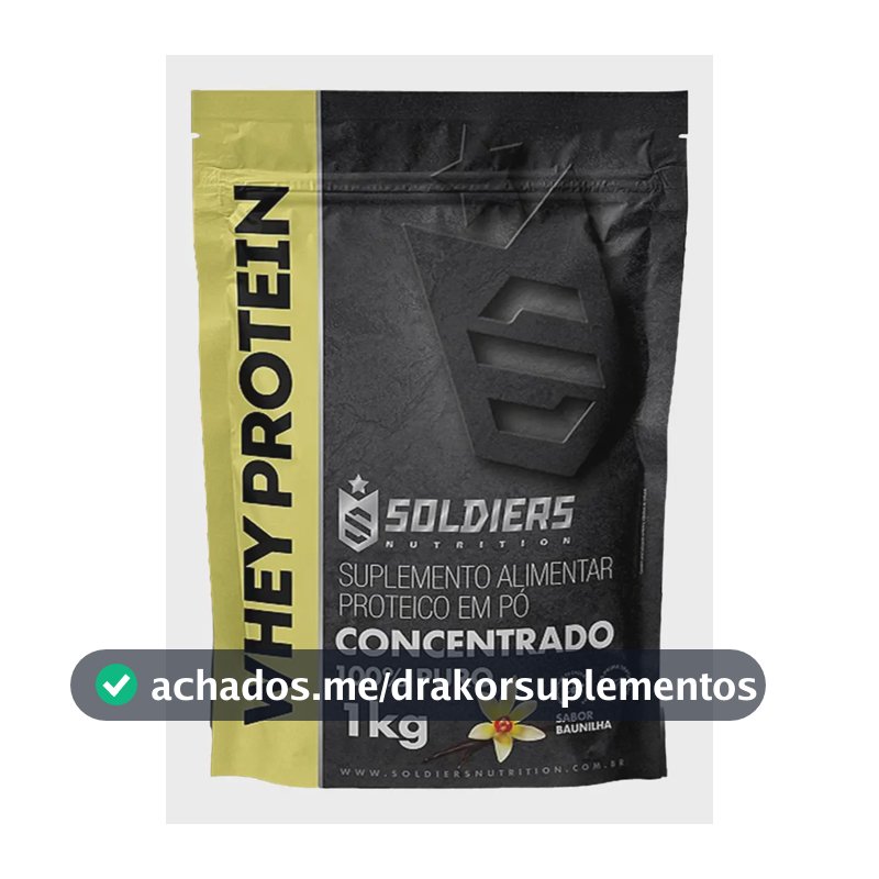 Whey Protein Concentrado 1Kg Sabor Baunilha Soldiers Nutrition