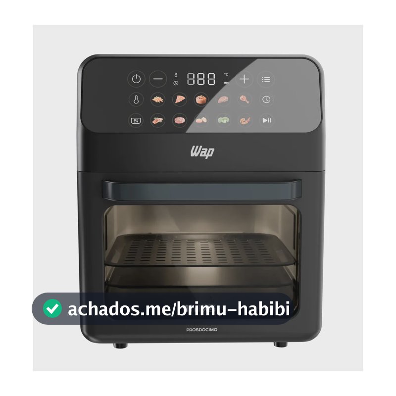 Air Fryer Oven 11 Litros Wap Waod4 Grey Stone Painel Digital 11 Funções 127V