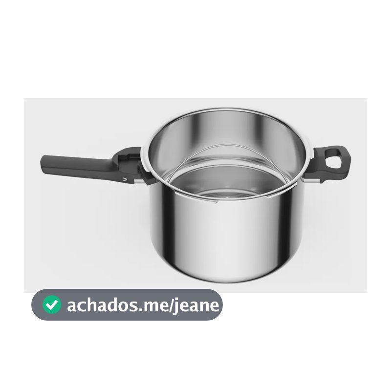 Panela De Pressão Rochedo Trendy Trendy 6 Litros Cinza (aço Inox)