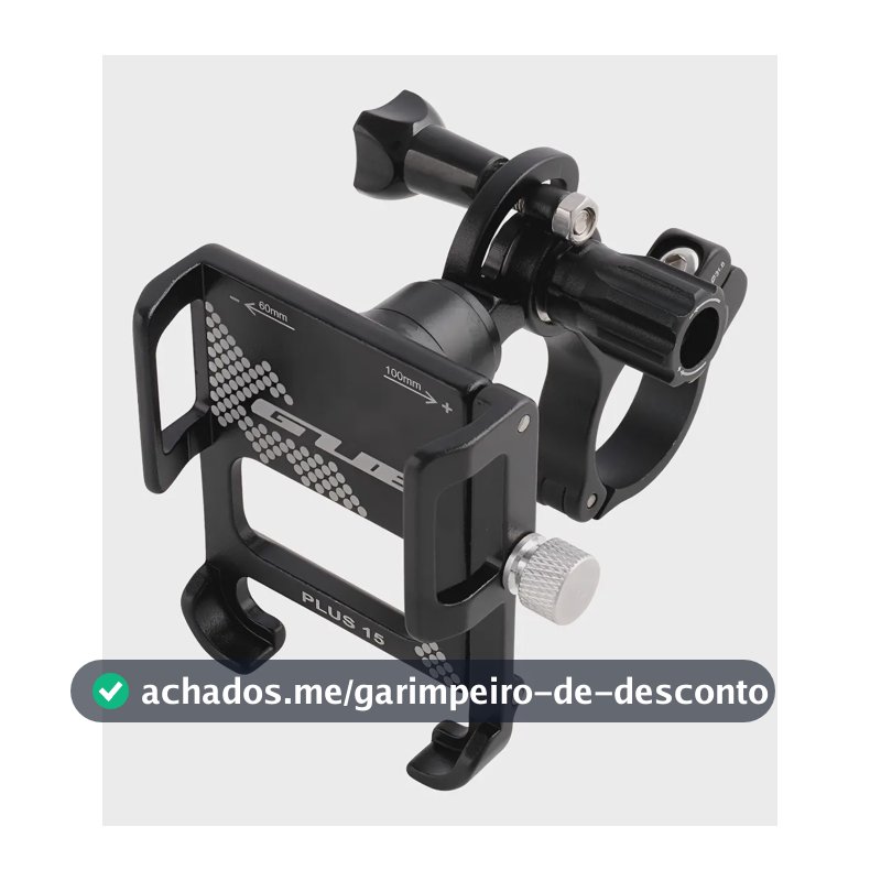 Suporte Celular Gub Plus 15 Alumínio P/ Guidão Moto Bike Preto