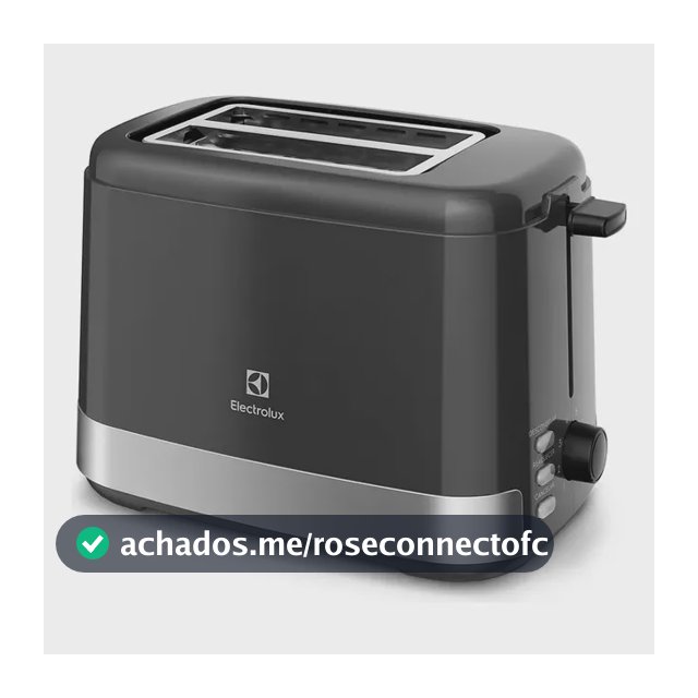 Torradeira Elétrica ETS 10 Efficient Com 8 Níveis de Tostagem Inox Preto Electrolux