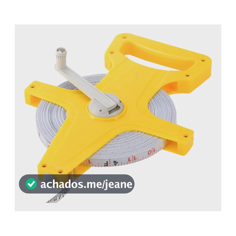 Trena De 50 Metros Fita De Fibra De Vidro Aberta 50m X 14mm