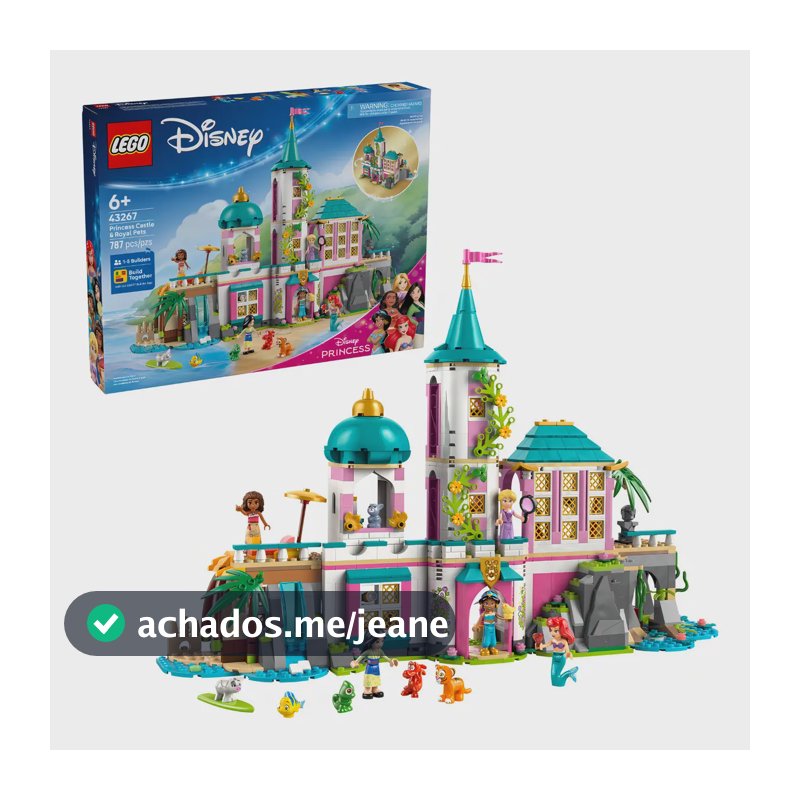 Blocos de Montar Castelo da Princesa & Animais de Estimação Reais 43267 Com 787 Peças Lego