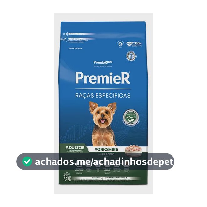 Ração Seca PremieR Super Premium Yorkshire Adulto Frango 2.5kg