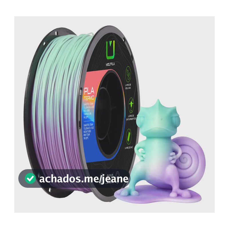 Filamento Pla Termo Roxo E Verde 1kg Multfila Impressão 3d Roxo E Verde