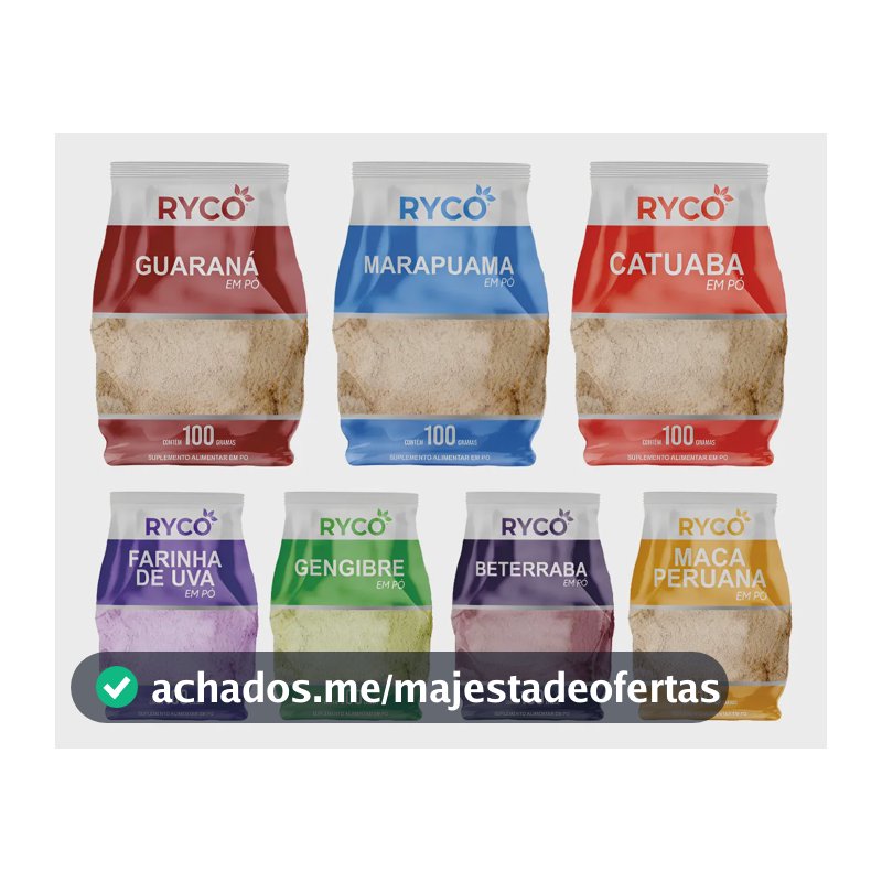 Kit Maca Peruana, Beterraba, Uva, Guaraná E Outros (7x100g) Neutro