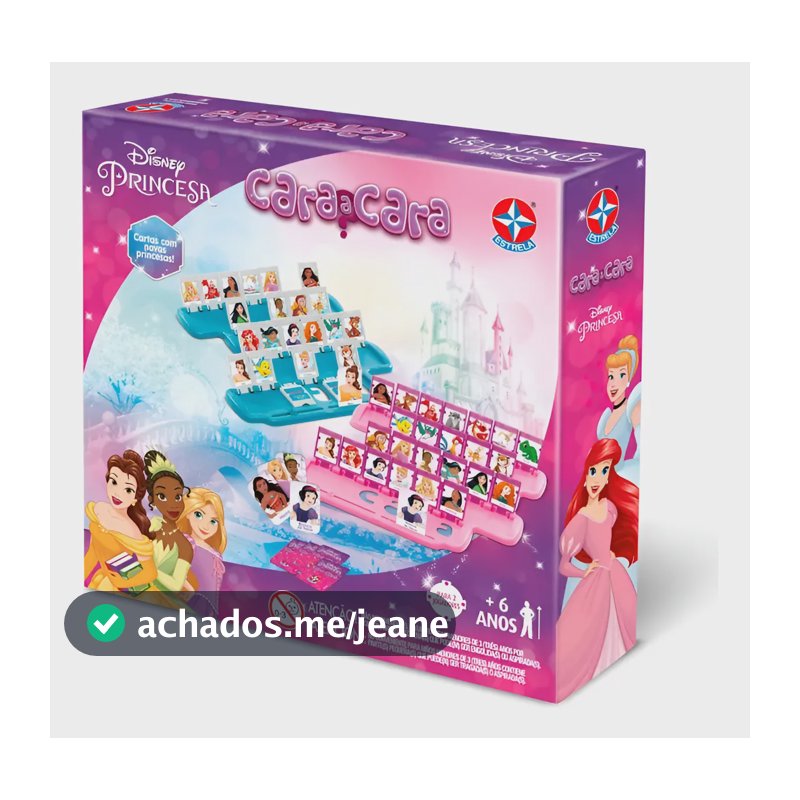 Jogo Cara A Cara Princesas Disney Multicor Estrela