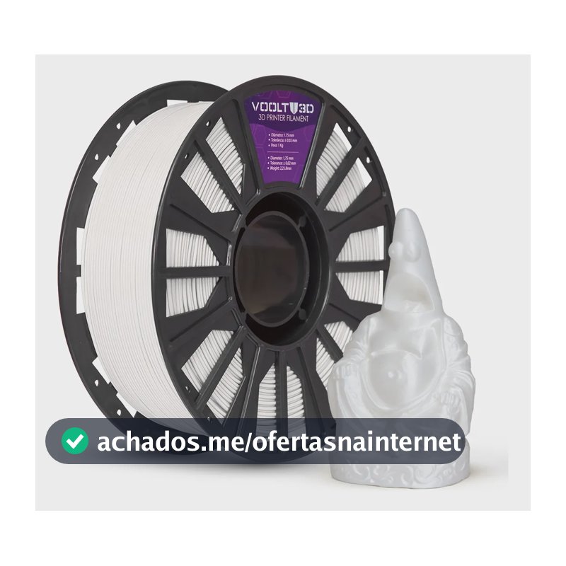 Filamento Pla Branco Off White Velvet 1kg 1,75mm Voolt3d Branco Off White Velvet