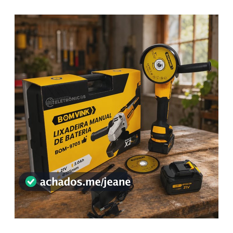 Esmerilhadeira Angular 21v Com Motor Brushless Bateria De 3.