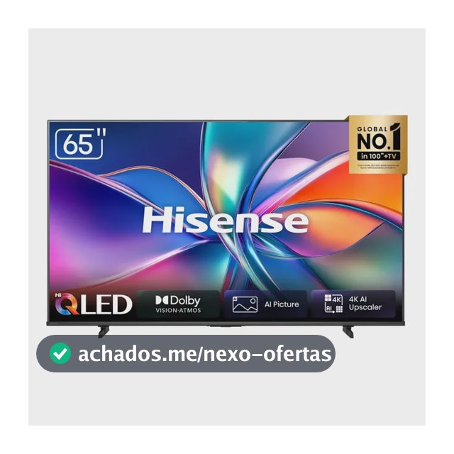 Smart TV Hisense HI-QLED 4K 65" Polegadas com Dolby Vision, Dolby Gaming e Alexa - 65Q6QV