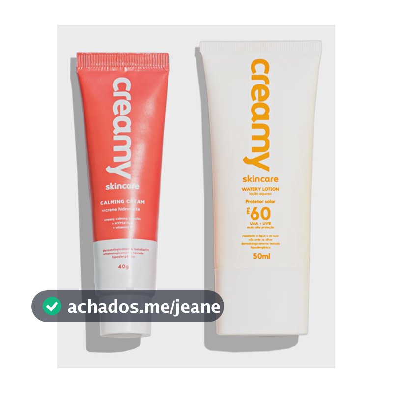 Kit Creamy Básico Calming Cream + Protetor Solar Facial Fps 60 - Todo Tipo De Pele