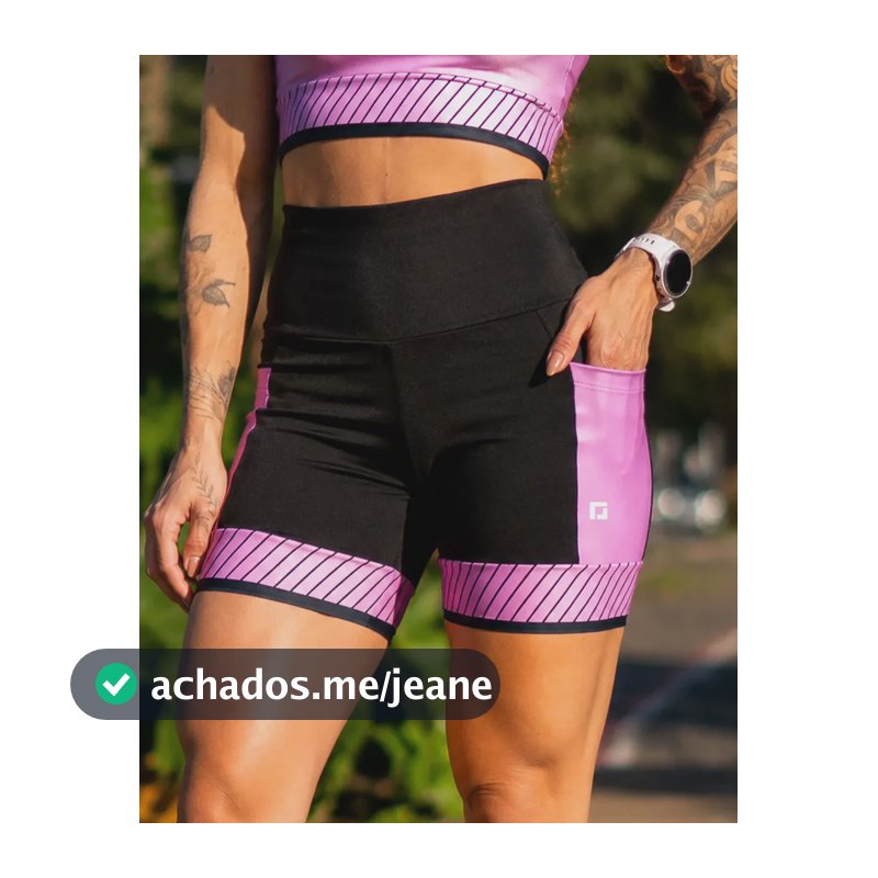 Shorts Compressão Para Corrida Feminino Zero Transparência Rosa Gg