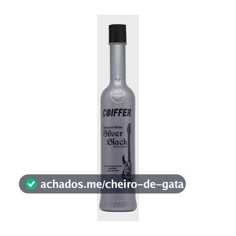 Shampoo Tonalizante Silver Black Coiffer P/ Cabelo Grisalho Coiffer
