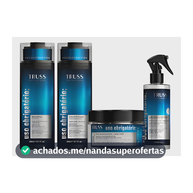 Kit Truss Uso Obrigatório Shampoo Condicionador Máscara Spray Reconstrutor