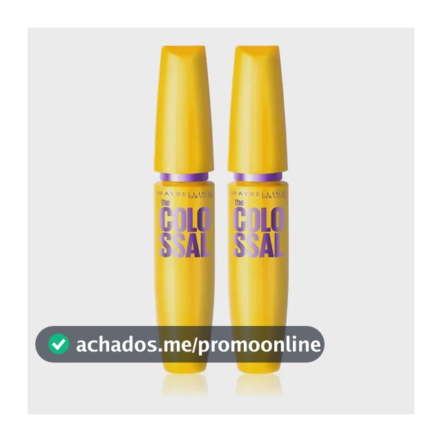 Maybelline NY The Colossal Volum' Express, Kit Máscaras de Cílios, Volume Colossal, Remoção Instantânea com Água, Fórmula com Colágeno, Cor Preto, 2 Unidades
