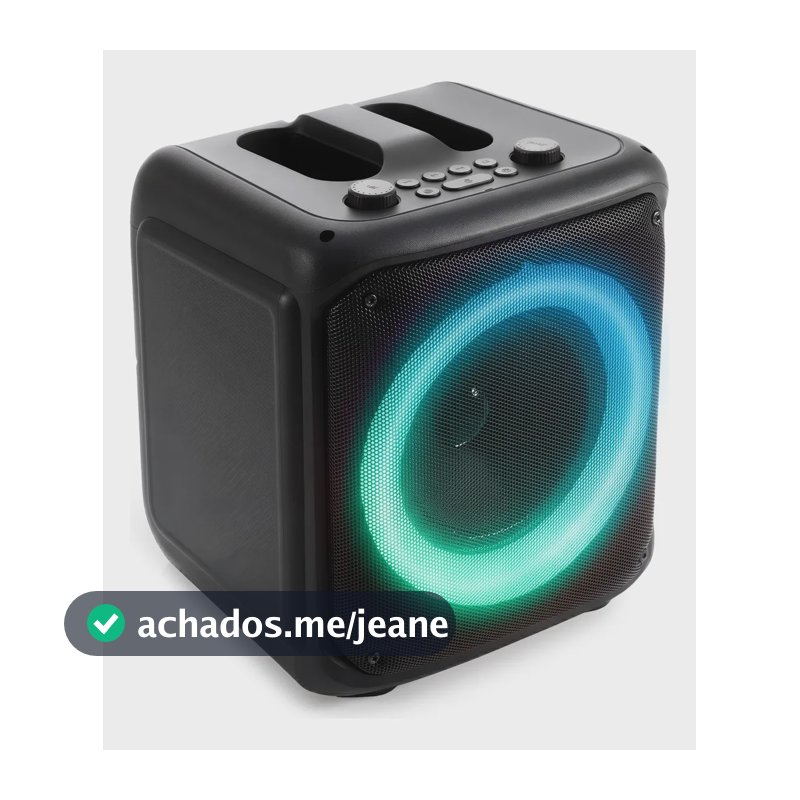 Caixa De Som Bluetooth 600w Com Portátil Partybox Fm 708e Preto 5v