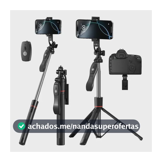 Tripé para Celular Inova Cases com Bastão de Selfie Bluetooth, Altura de 170 cm