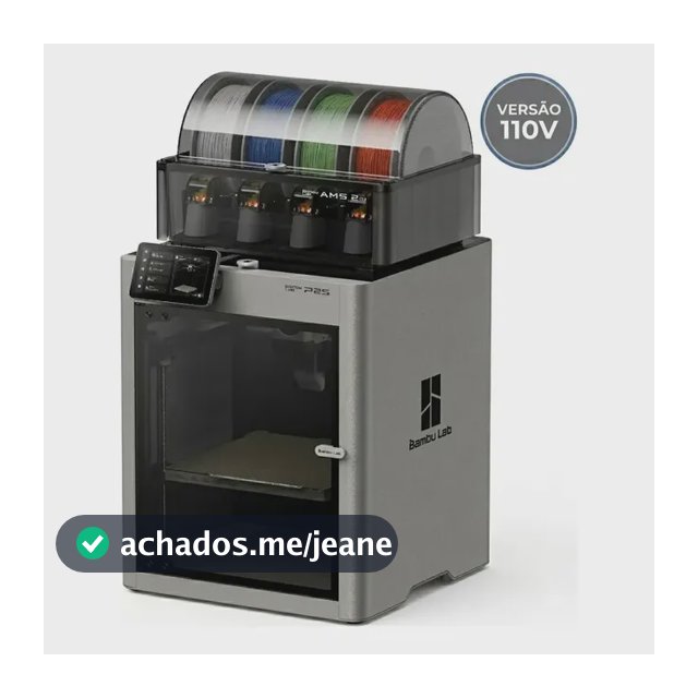 Impressora 3D Bambu Lab P2S + AMS 2 PRO - 110V