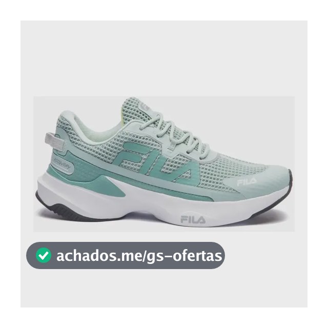 Tênis Feminino Recovery W Fila Verde Mar /verde Palido/branco Liso 39 Br