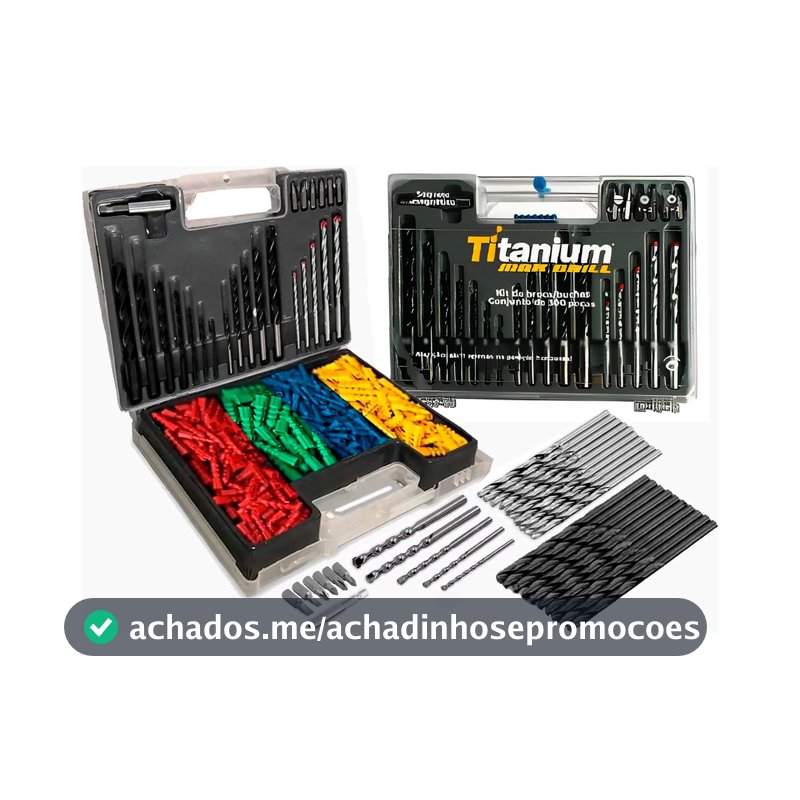 Jogo De Brocas Buchas E Bits Com 300 Peças E Maleta