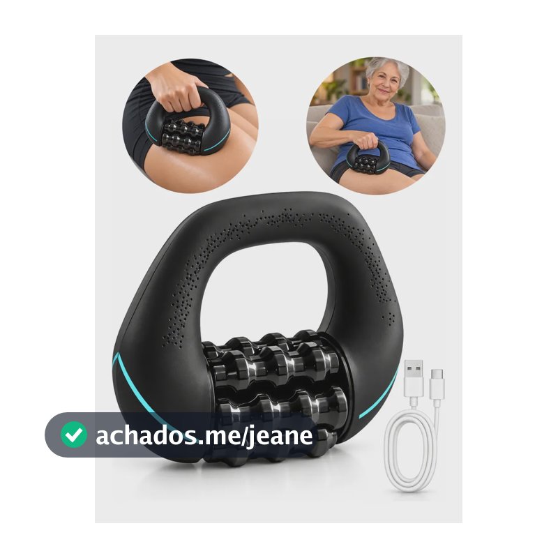 Rolo Massageador Elétrico 3 Velocidades Relaxamento Muscular