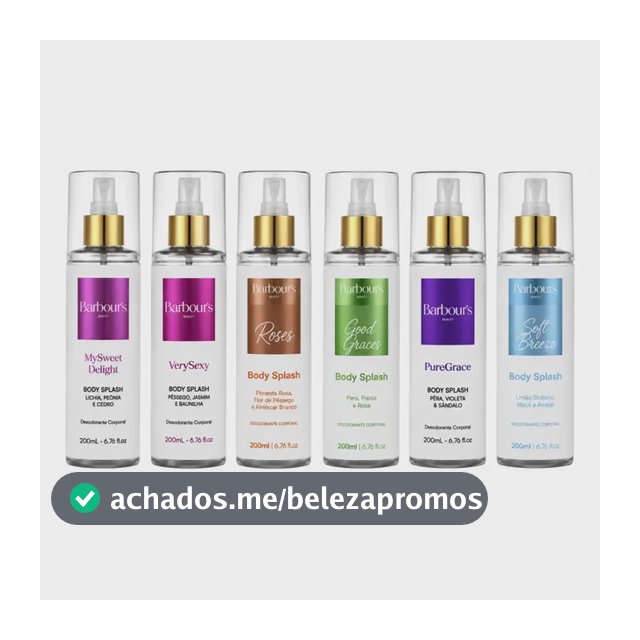 Kit Body Splash Barbours 6 Unidades 200ml Feminino