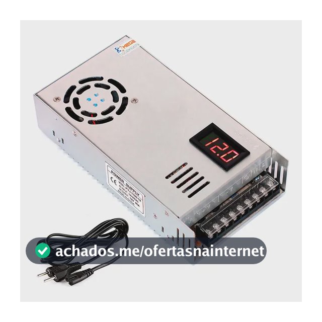 Fonte Automotiva Mega Fontes 1200W 12V 90A Chaveada 110v/220v Som CFTV