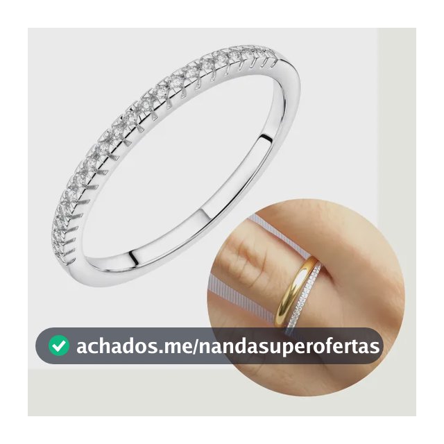 Anel Aparador De Alianca Prata 925 Zirconias Fino