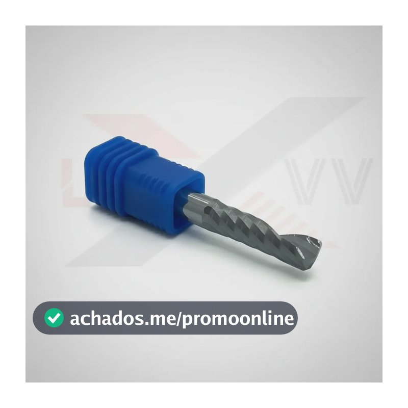 Fresa Metal Duro 6mm X 22mm 1 Corte Topo P/ Pvc Mdf Acm