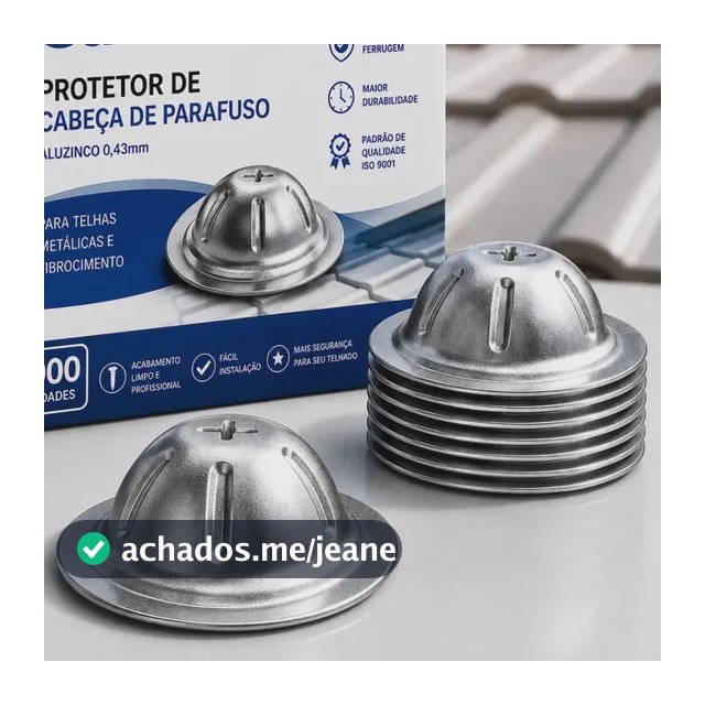 Kit 1000 Protetor De Cabeça De Parafuso Telhas Metálicas Galvanizado Capinha Vedação Anti Ferrugem E Infiltração Cazema