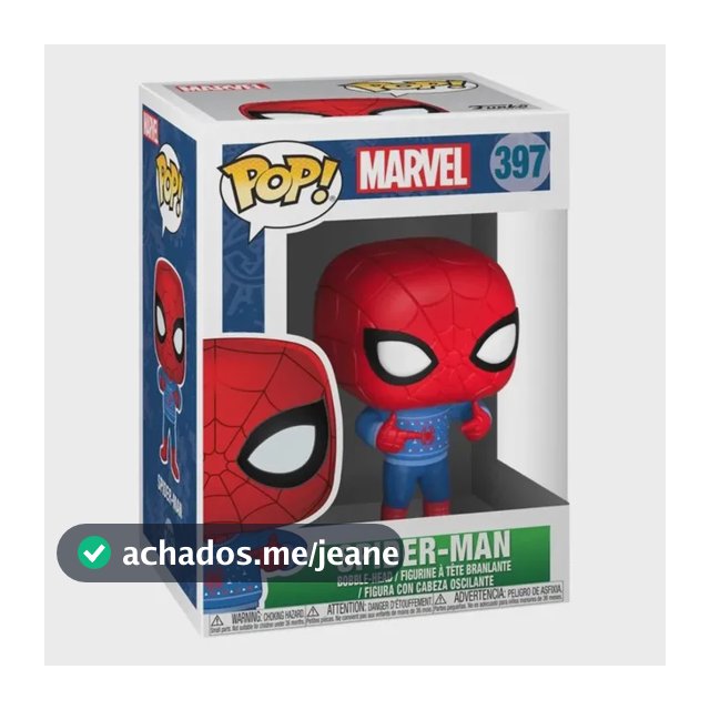 Boneco Funko Pop! Marvel - Homem-Aranha com Sweater Natalino