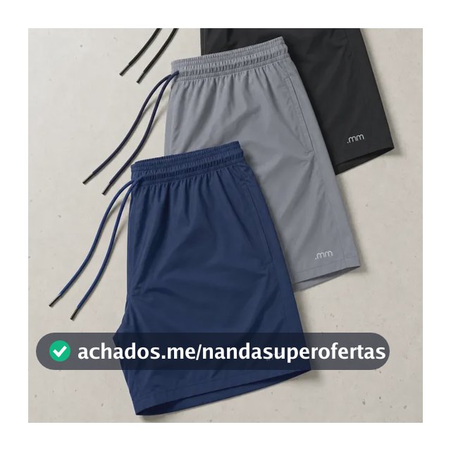 Kit 3 Bermuda Mauricinho Masculina Tactel Esportiva Verao