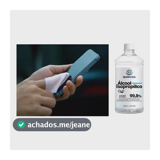 Limpador De Tela Líquido 1 Litro Álcool Isopropílico 99,8% Quimivida