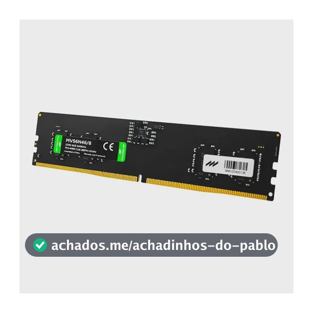Memoria Pc Macrovip 8gb 5600mhz Ddr5 288pin Udimm Mv56n46/8