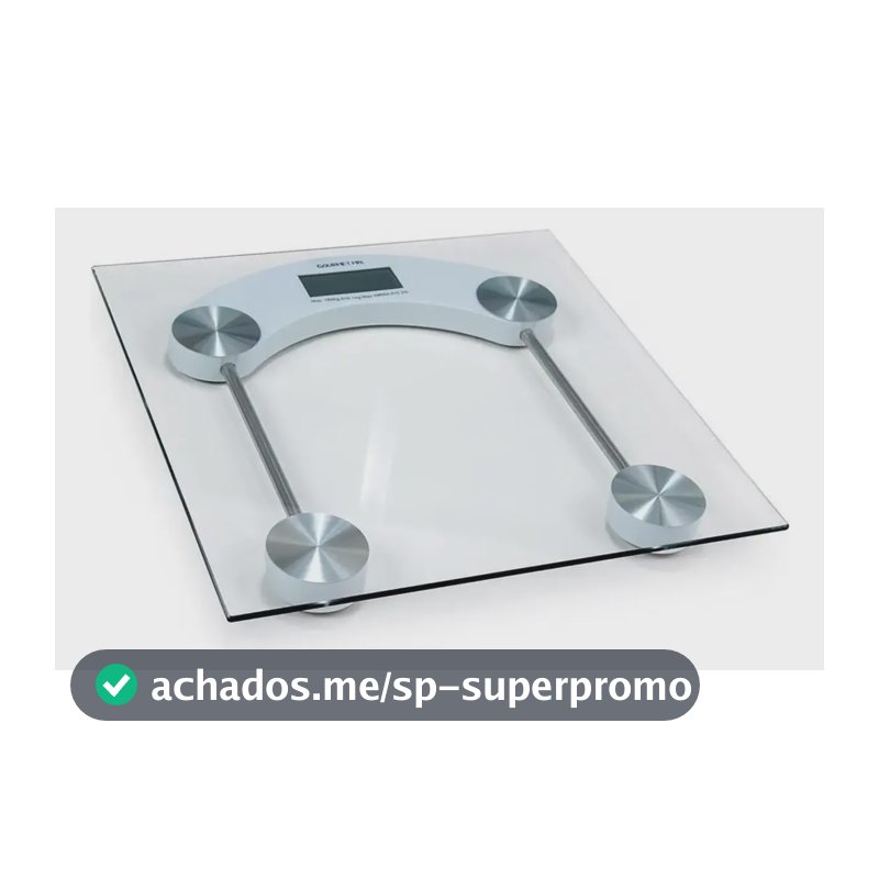 Balança digital corporal vidro temperado banheiro academia cor transparente Original Line