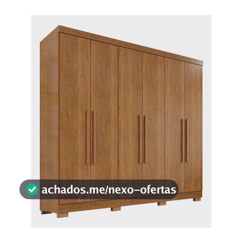 Guarda-roupa Casal 6 Portas 2 Gavetas França Wt