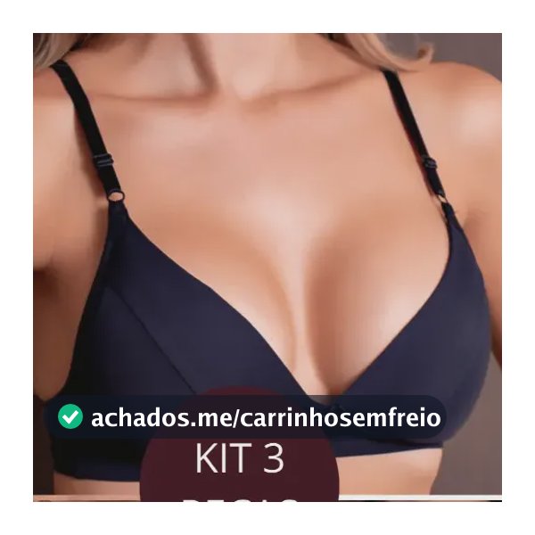 Kit 3 Sutiã Fernanda Mapolla Feminino Microfibra Mapolla